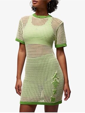 JordanxUnionxBephies Crochet Dress Sz 2X Lime Ice/Chlorophyl Green. NWT